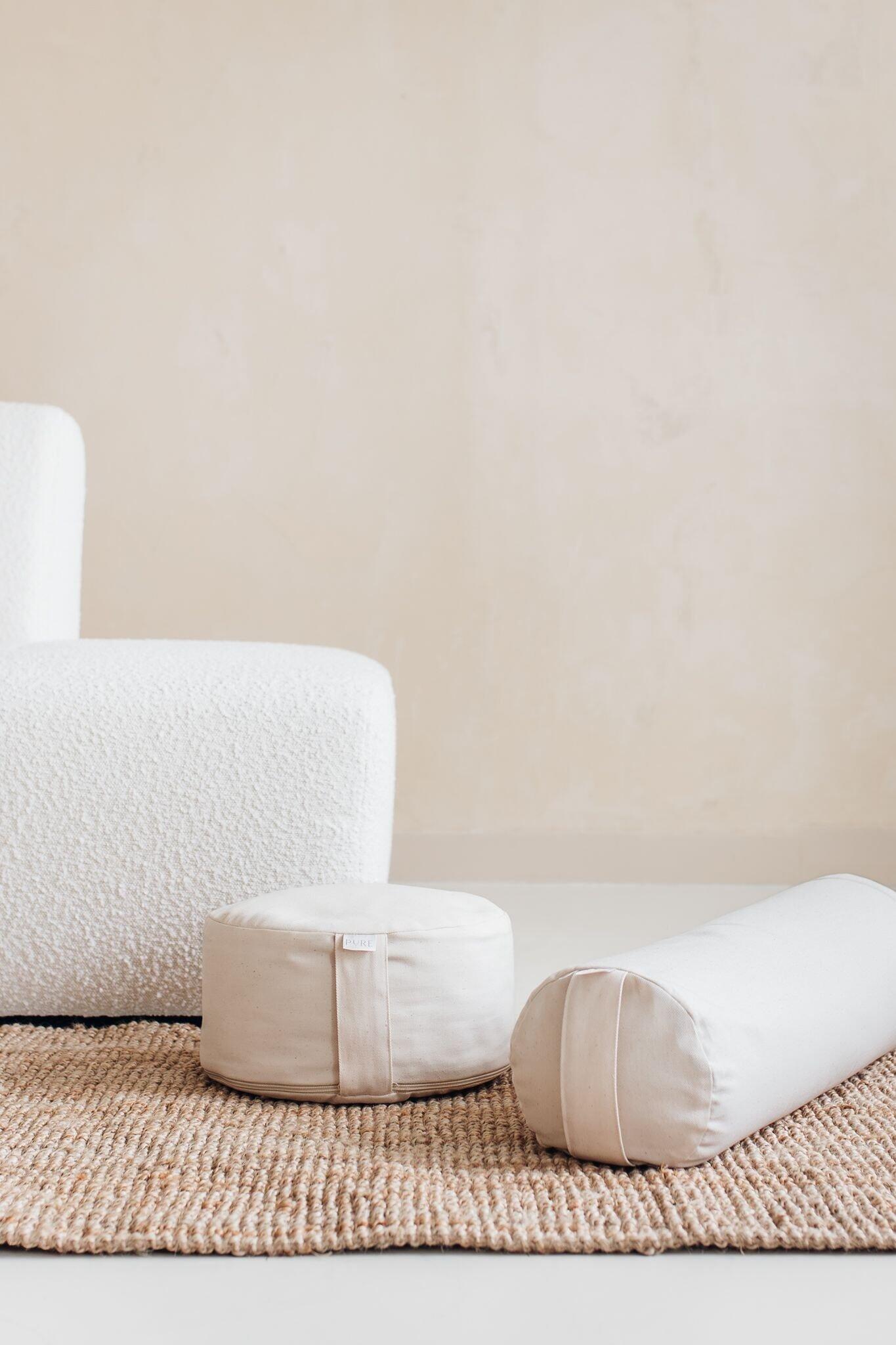 Bolster ecru rond - Pure 2/5
