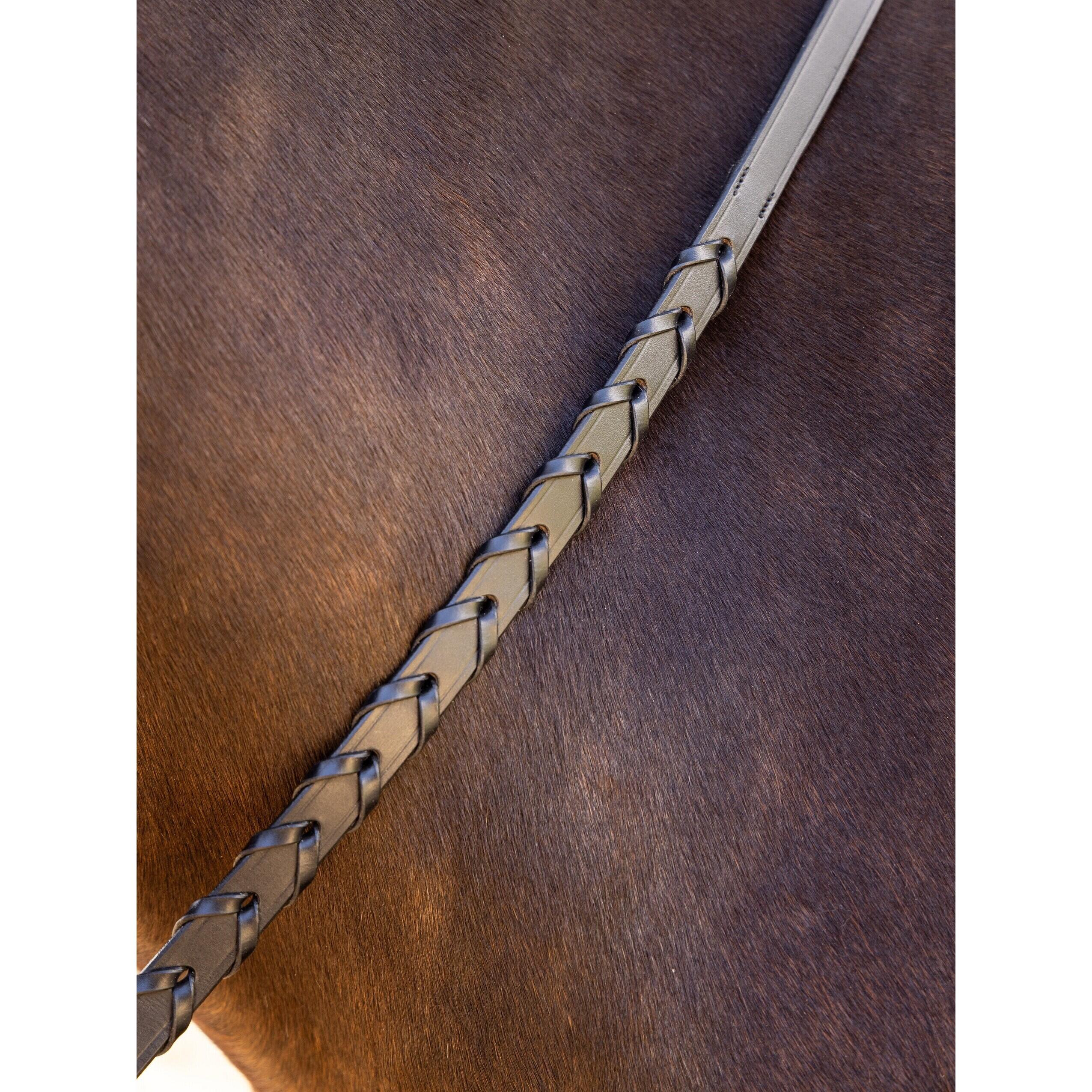 Rênes pour cheval cuir à lacets LeMieux 2/4
