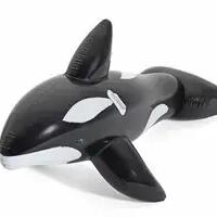 Bestway Jumbo Whale Pool Float, Kids Inflatable Ride-On with Handles