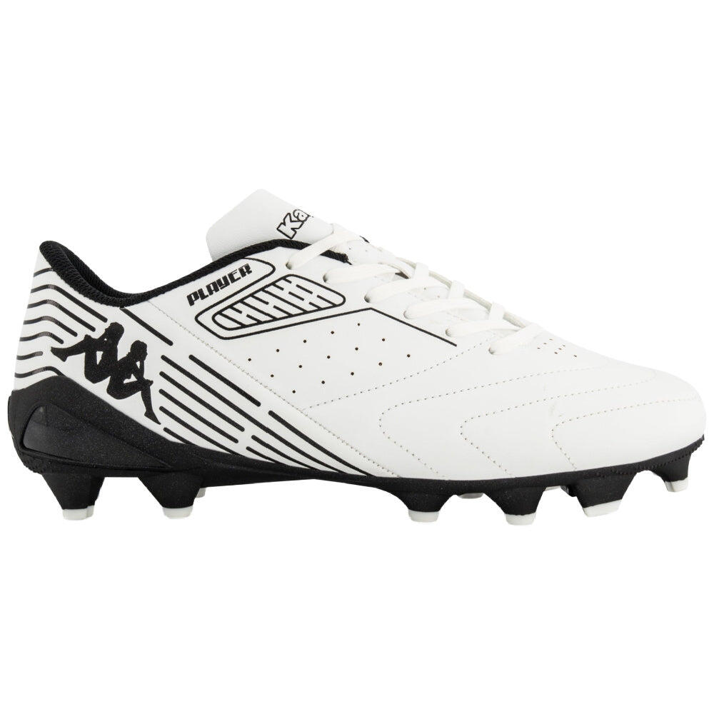 Kappa Mens Player Base Firm Ground Boots White Black