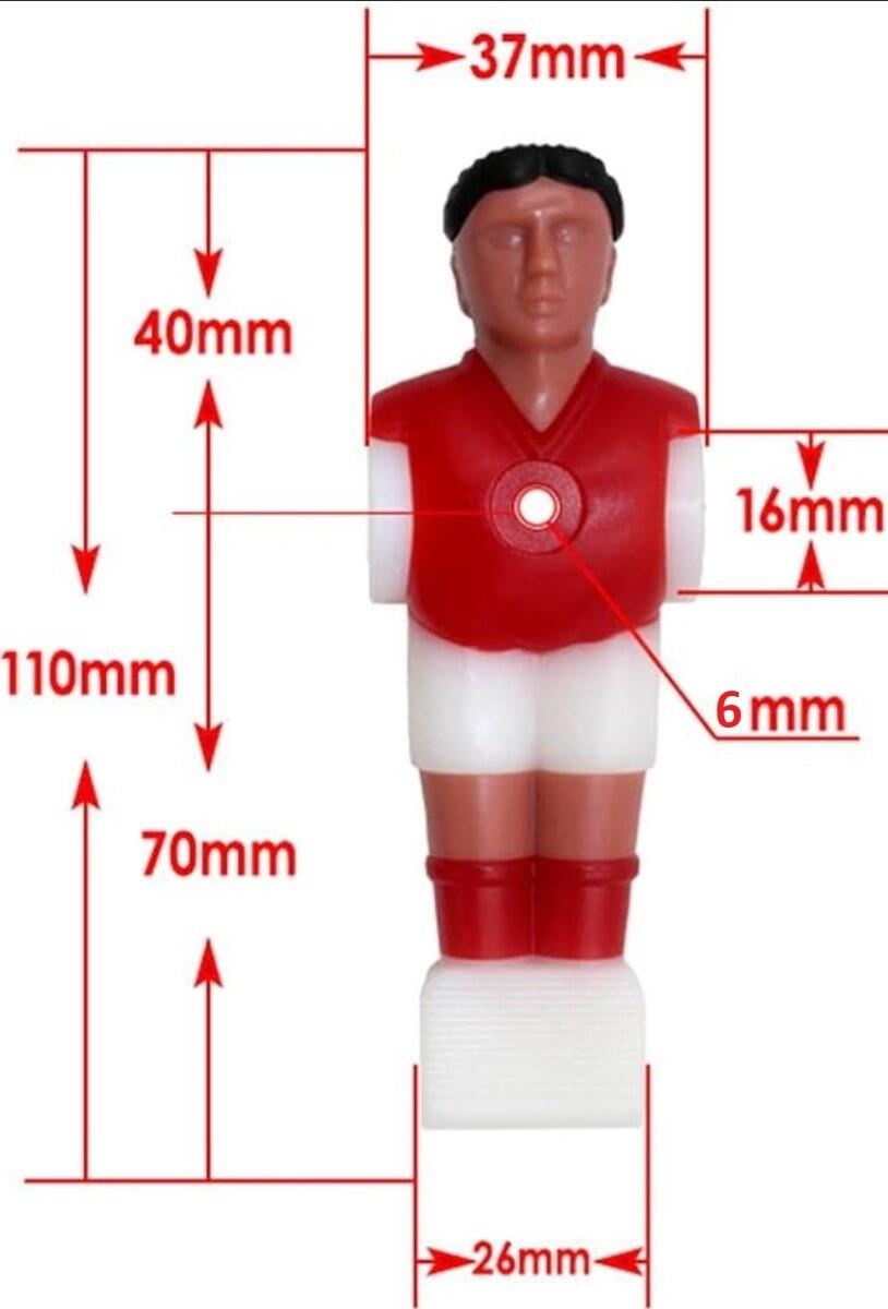 Voetbaltafel poppetje Pegasi | Rood-wit | 15.8 2/3
