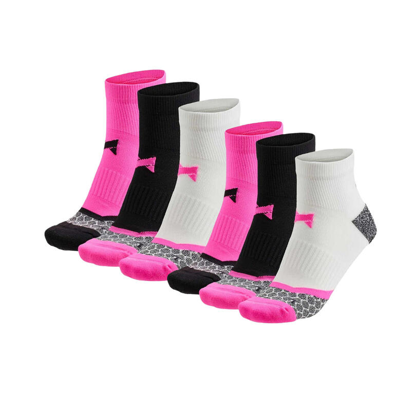 Xtreme - Chaussettes de course - Unisexe - 6-Pack - Rose - Chaussettes de course