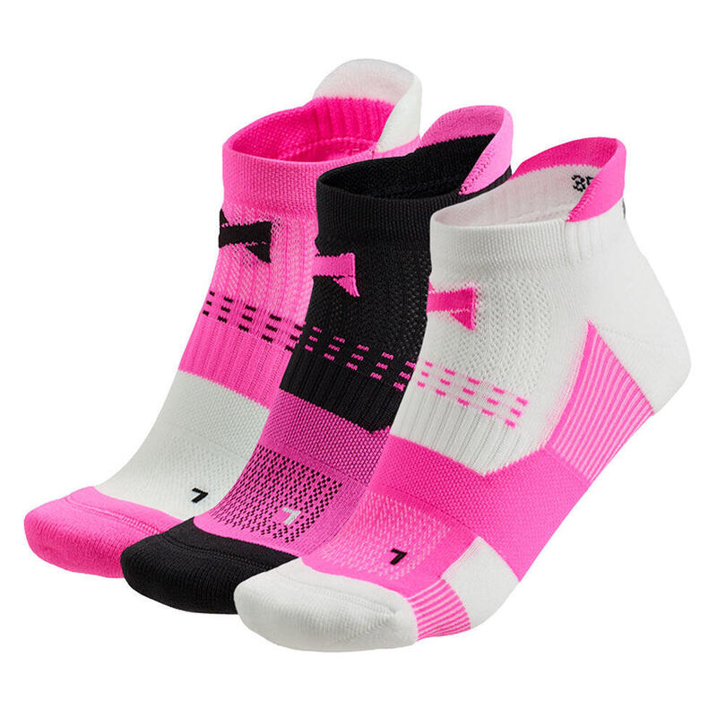 Xtreme - Chaussettes baskets fitness - Unisexe - Multi rose - 3 paires -