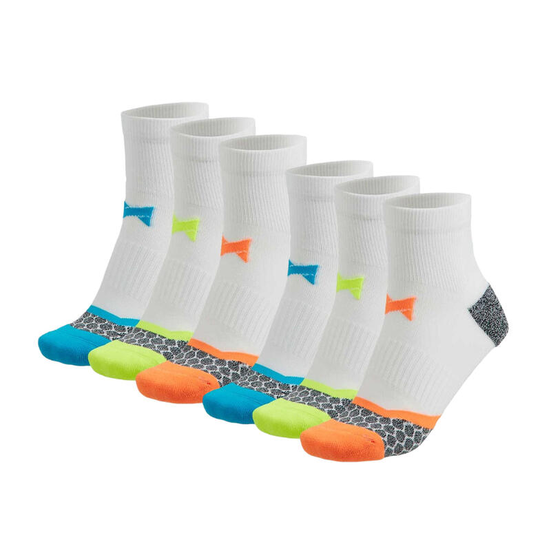 Xtreme - Chaussettes de course - Unisexe - 6-Pack - Blanc - Chaussettes de