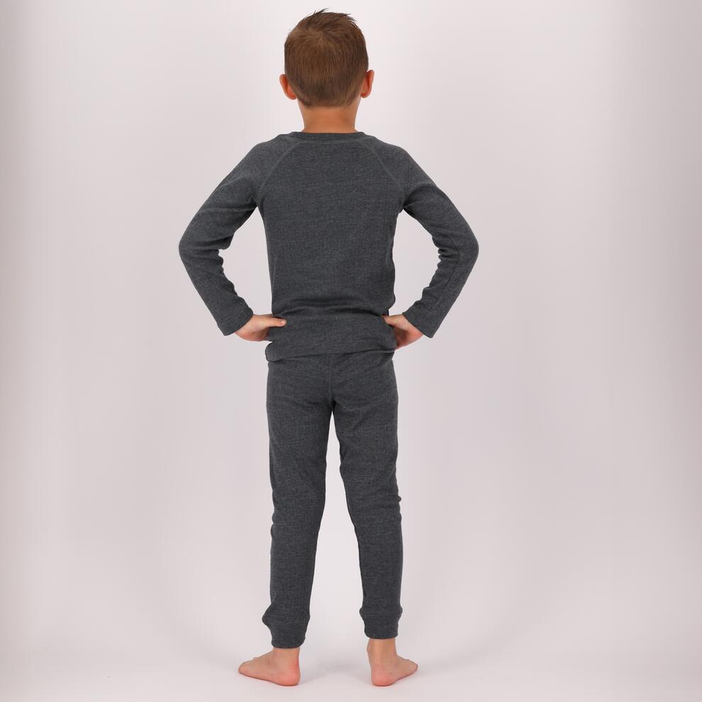 Heatkeeper - Thermoshirt Kinder - Anthrazit meliert - 2-teilig 3/7