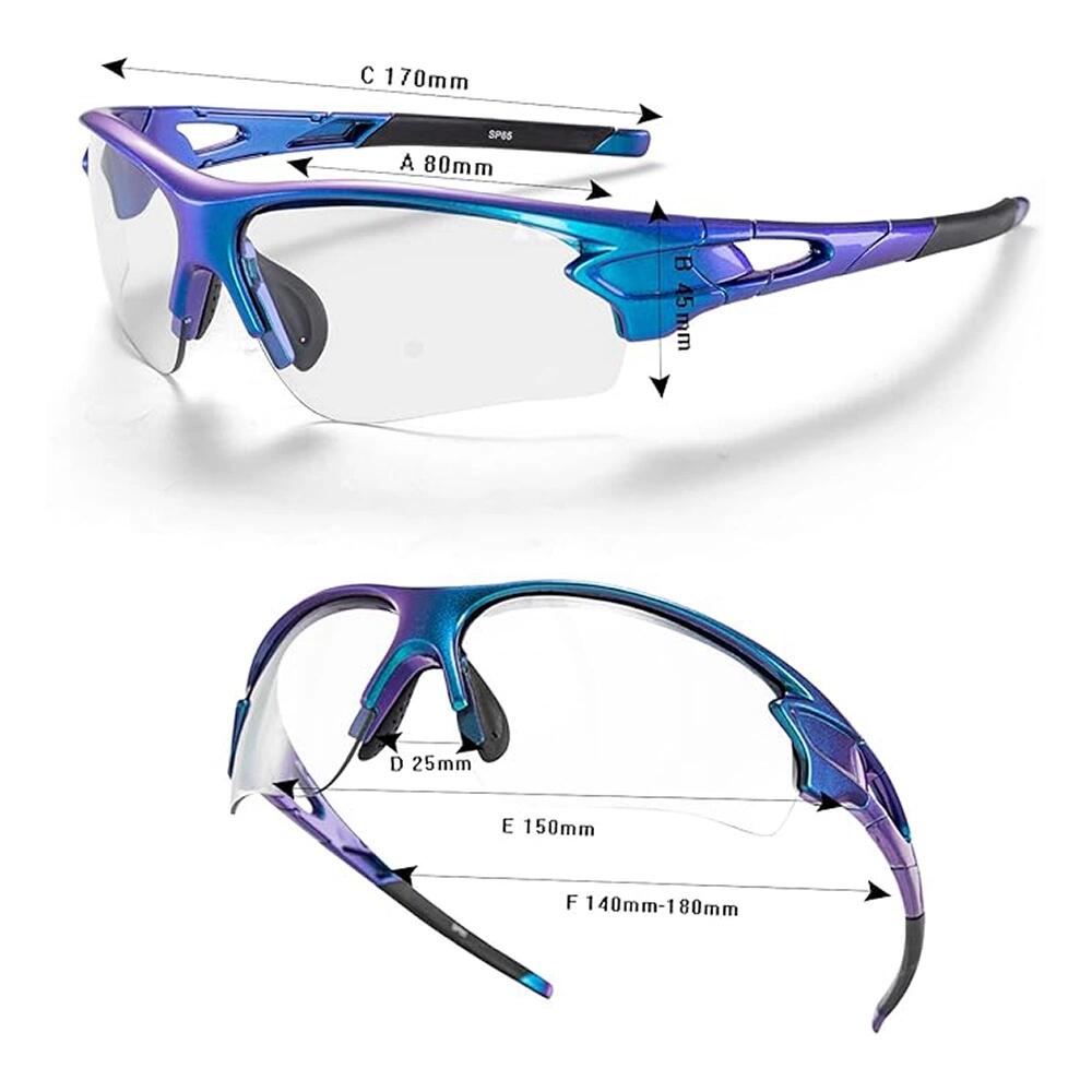 ROCKBROS Sportbril voor heren en dames, fiets, mountainbike, hardlopen, gepolariseerd, UV400, TR90