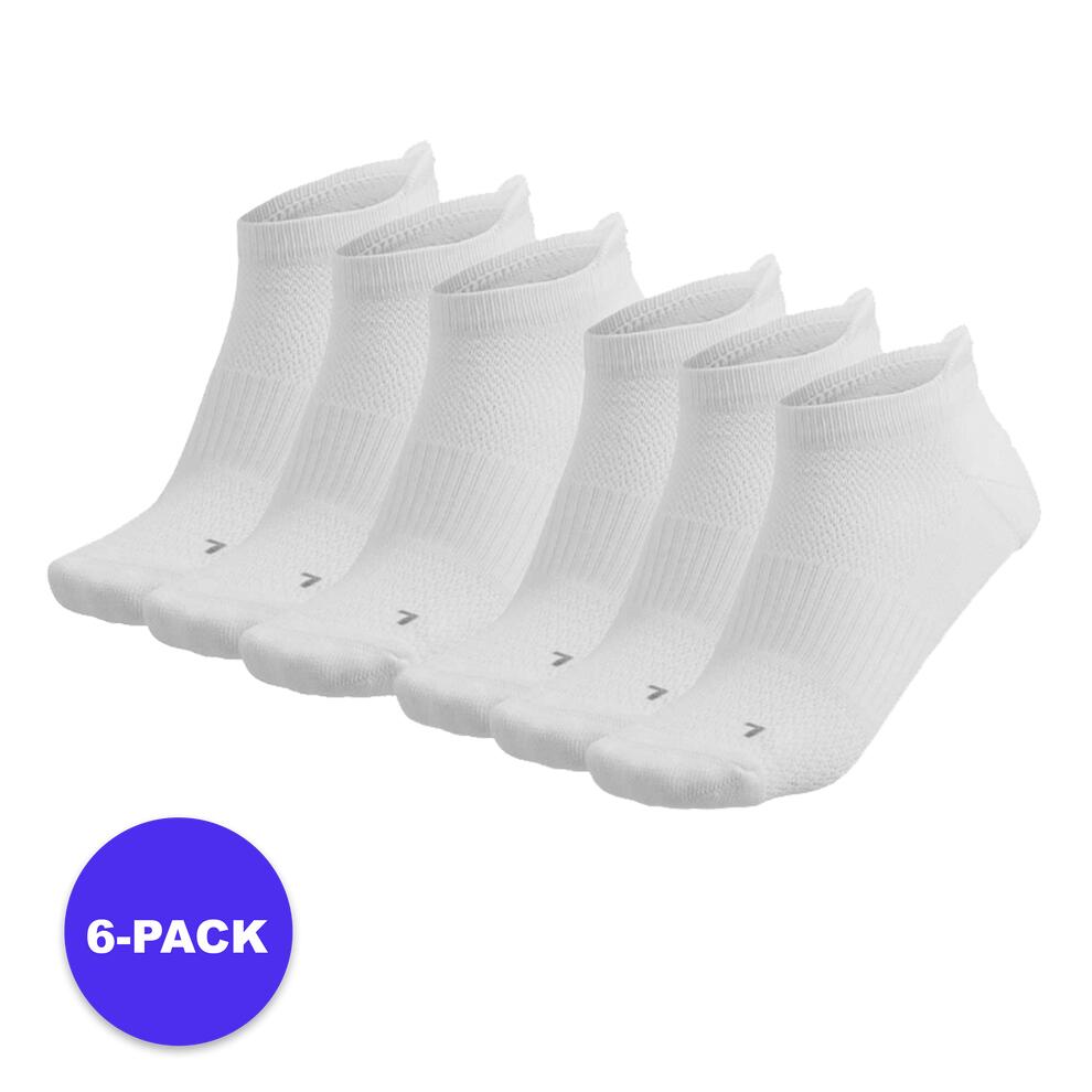 Xtreme - Chaussettes Fitness Sneaker - 6-Pack - Blanc Unisexe - Chaussettes de 3/7