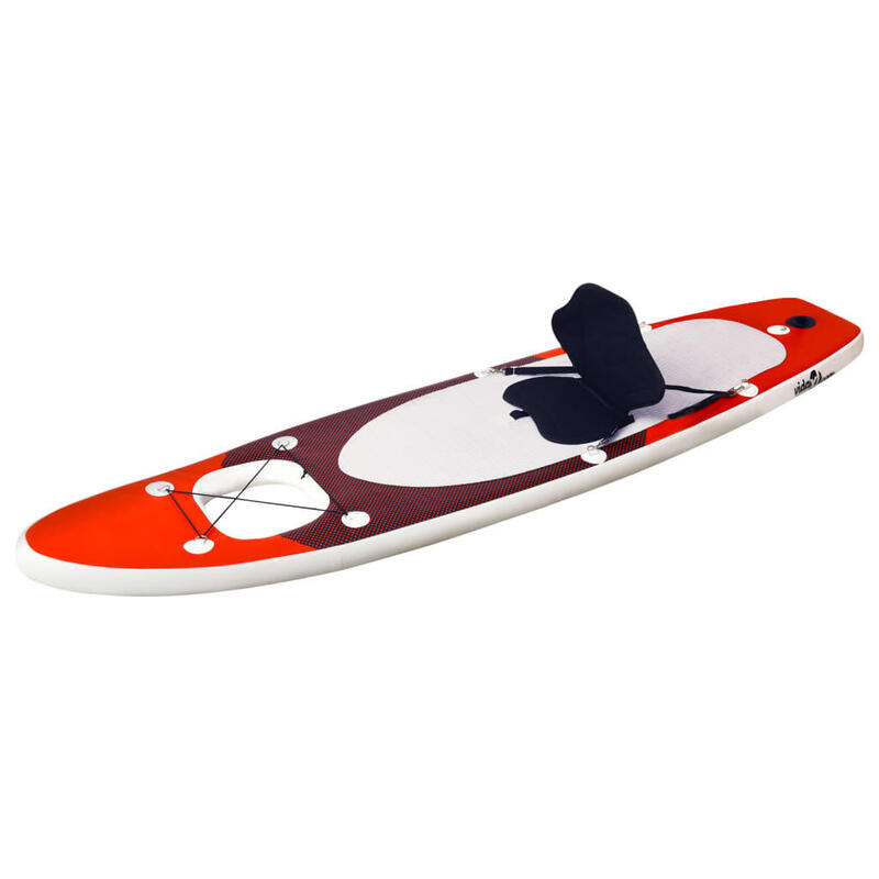 Juego de tabla paddle surf inflable roja 360x81x10 cm