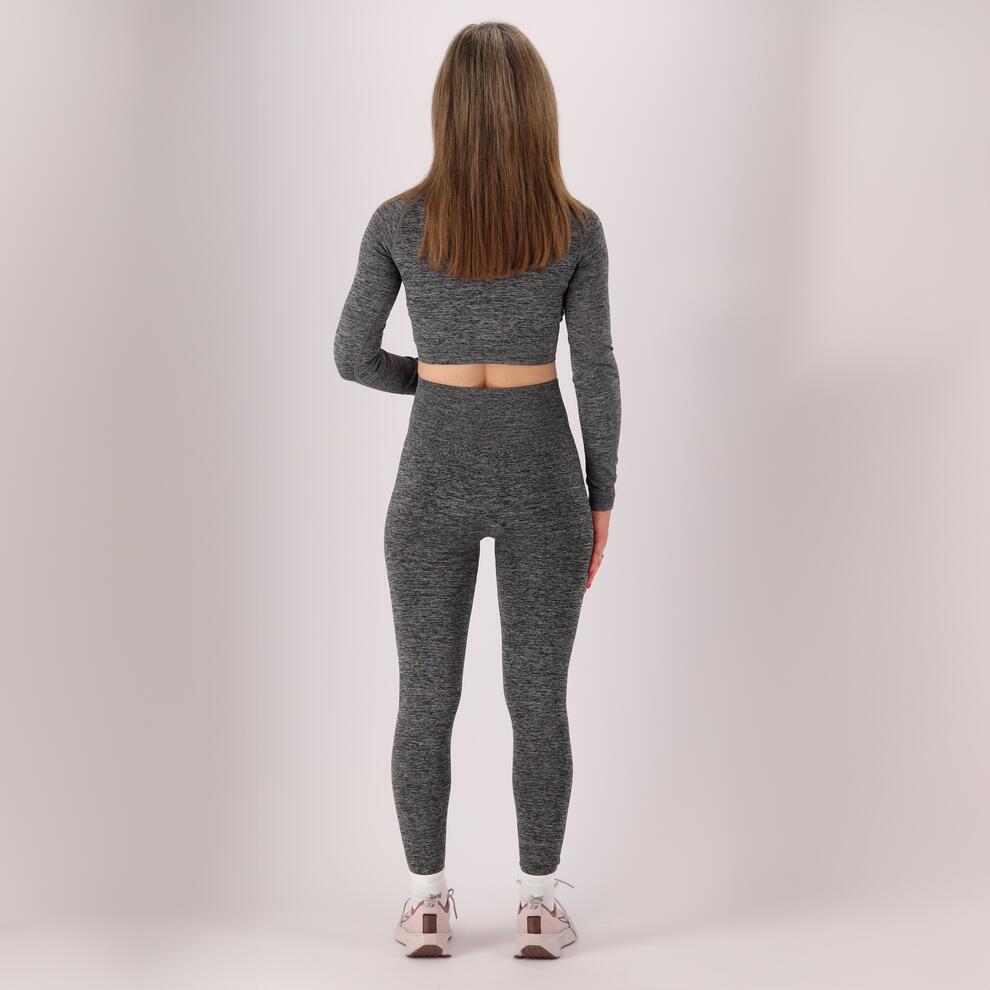 Xtreme - Sport crop top dames - Lange mouwen - Antraciet - 1-Stuk - Sport top 3/7