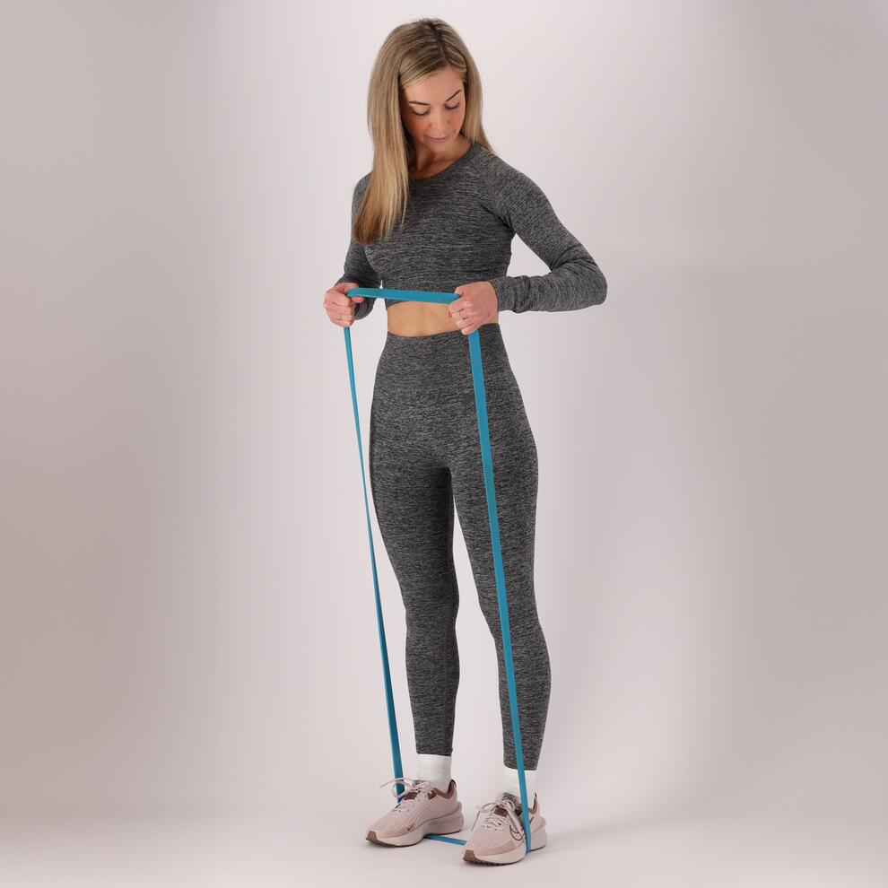 Xtreme - Sport crop top dames - Lange mouwen - Antraciet - 1-Stuk - Sport top 2/7