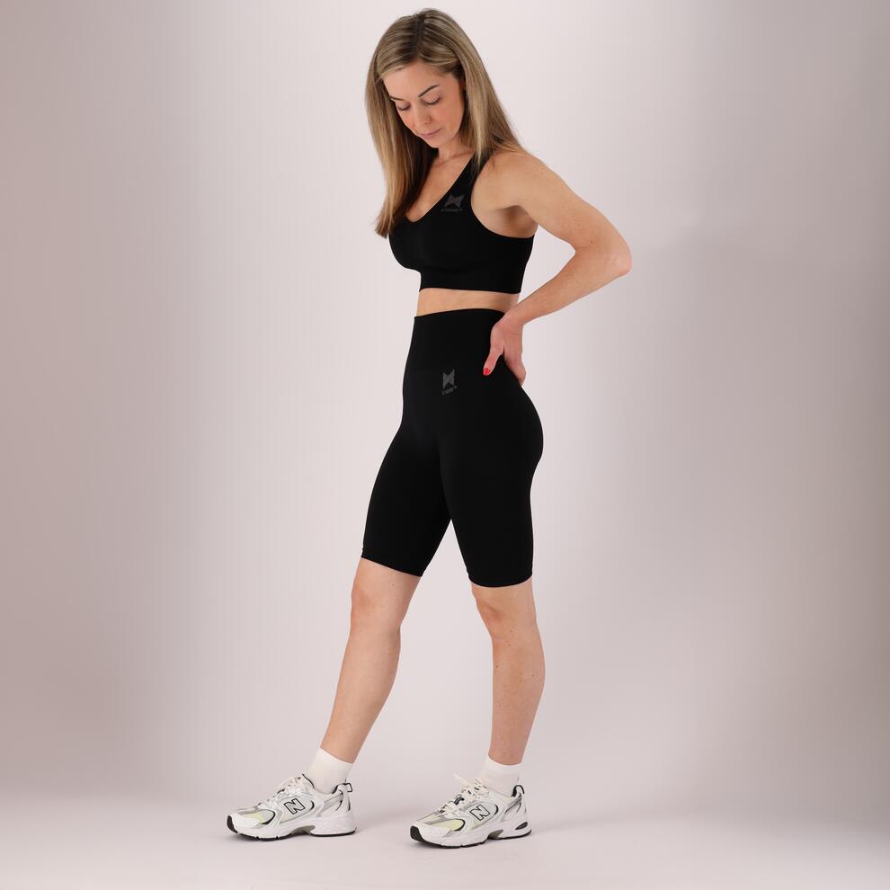 Pantaloncini sportivi da donna neri 4/7