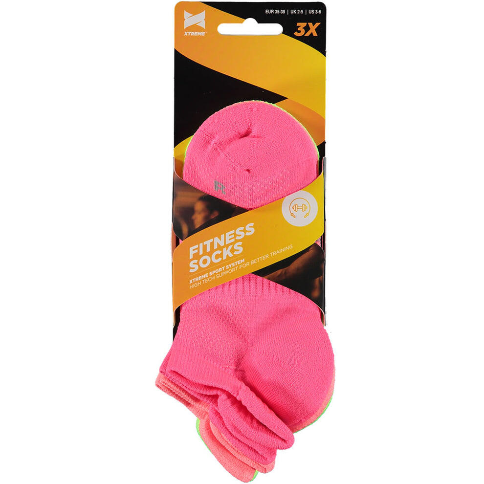 Xtreme - Fitness Sneakersokken - 6-Pack - Multi Neon Unisex - Sportsokken 6/7