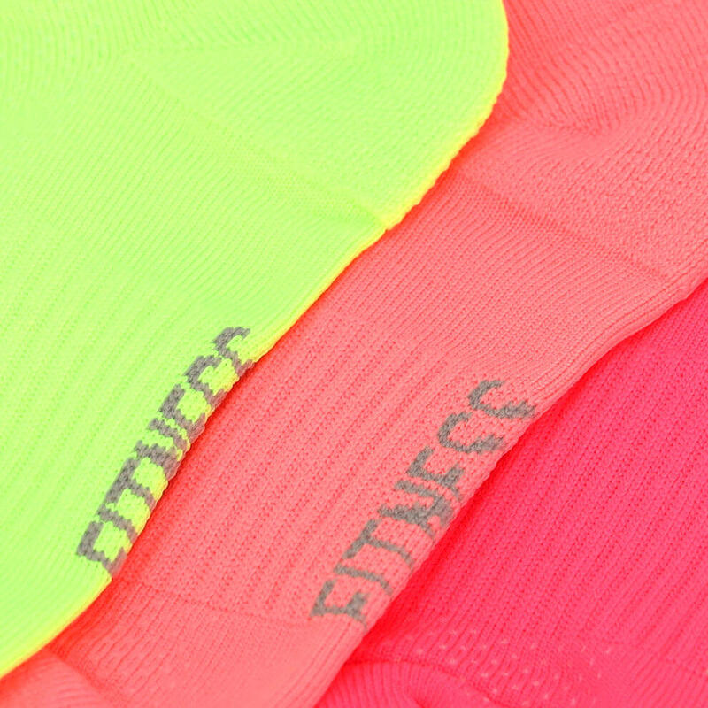 Skarpety Fitness unisex Sneaker – 6 szt. – Multi Neon