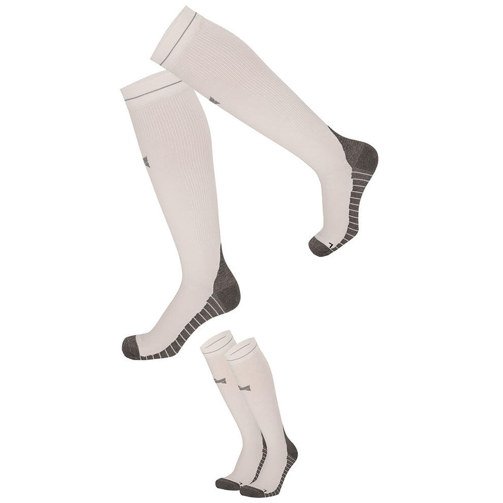 Xtreme - Running/Compressiesokken - 4-Pack - Wit Compressiekousen hardlopen 5/7