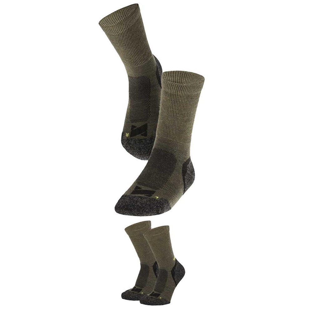 Xtreme - Hiking sokken Wol - Groen - 4-Paar - Multipack Hiking sokken 5/7