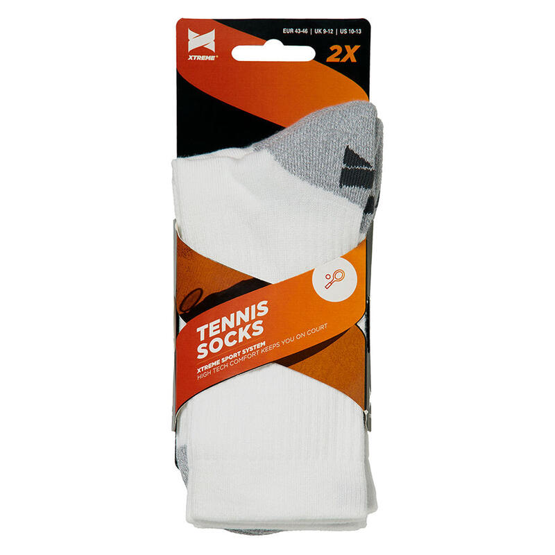 Xtreme - Chaussettes de tennis/padel - Unisexe - Paquet de 4 - Chaussettes de