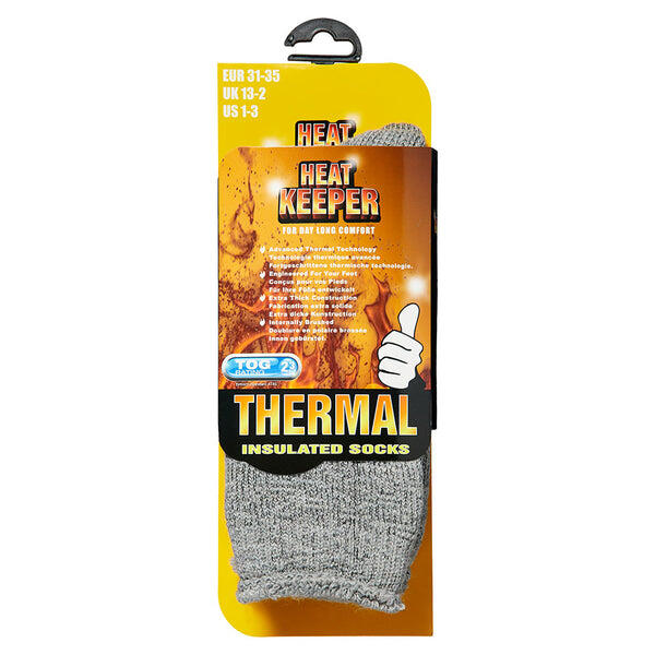 Heatkeeper - Thermo sokken kinderen - 4-Paar - Medium Grijs 6/7