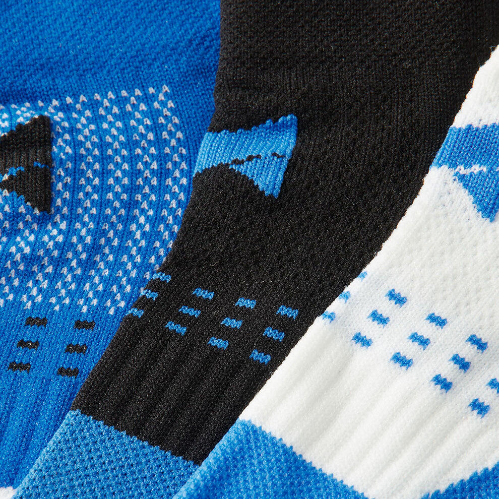 Xtreme - Fitness sneakersokken - Unisex - Multi blauw - 3-Paar - Fitness sokken 5/7