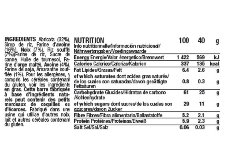 15 barres énergétiques céréales - bio - vegan - 40g - Abricot - Noix de Pécan 4/6