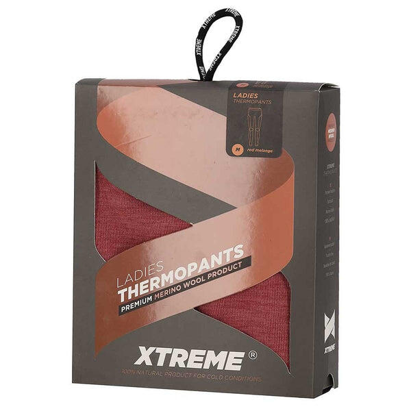 Xtreme - Thermobroek dames - Rood - Premium Merino Wol 1-Stuk - Wol 4/4