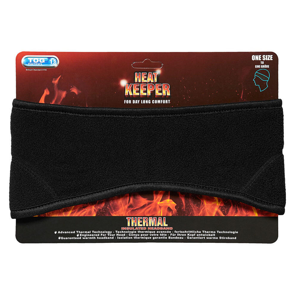 Heatkeeper - Thermo headband men - Polaire - Noir - 1 pièce - Bandeau d'hiver 6/7