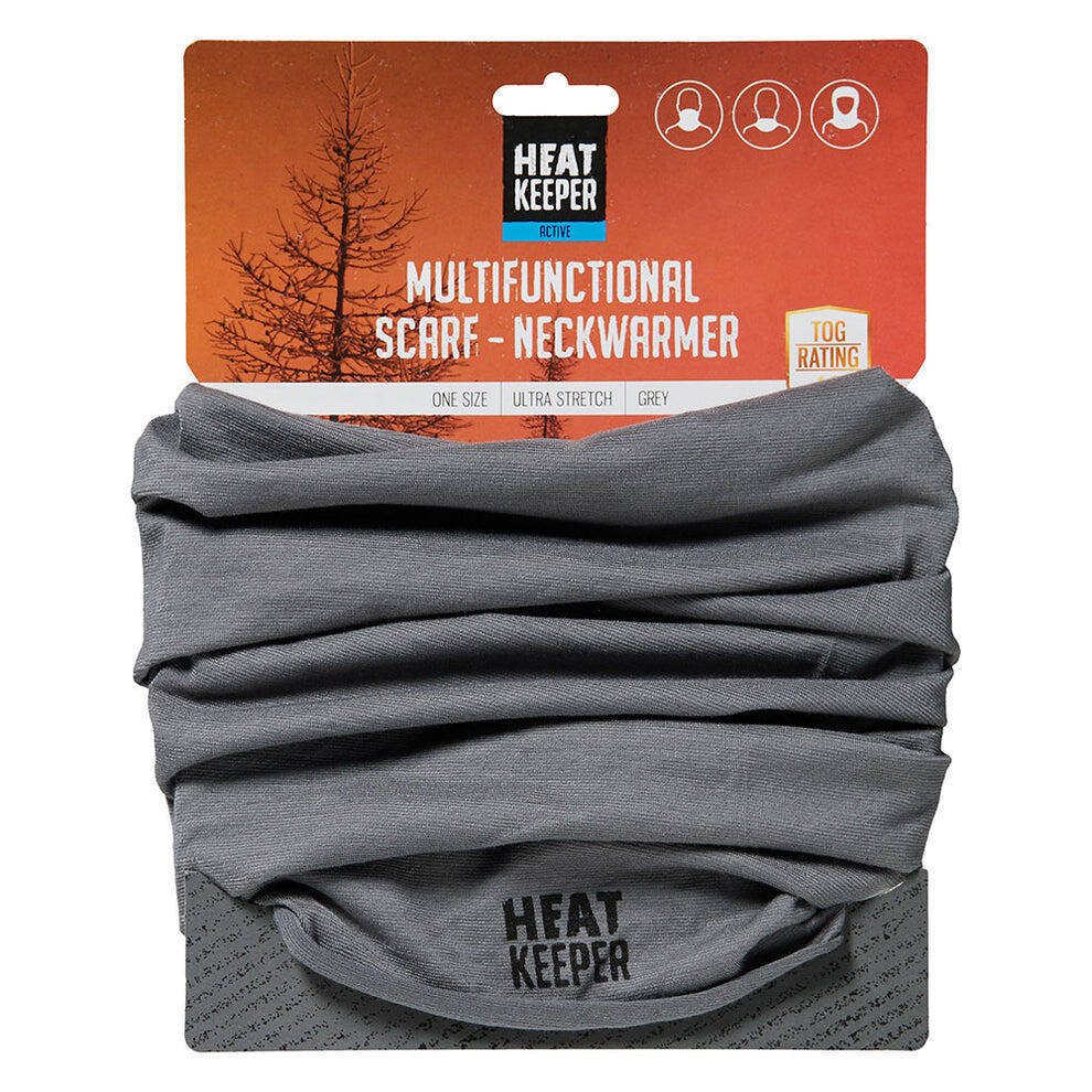 Heatkeeper - Sjaal/Nekwarmers heren - Multifunctioneel - Grijs 1-Stuk 6/7