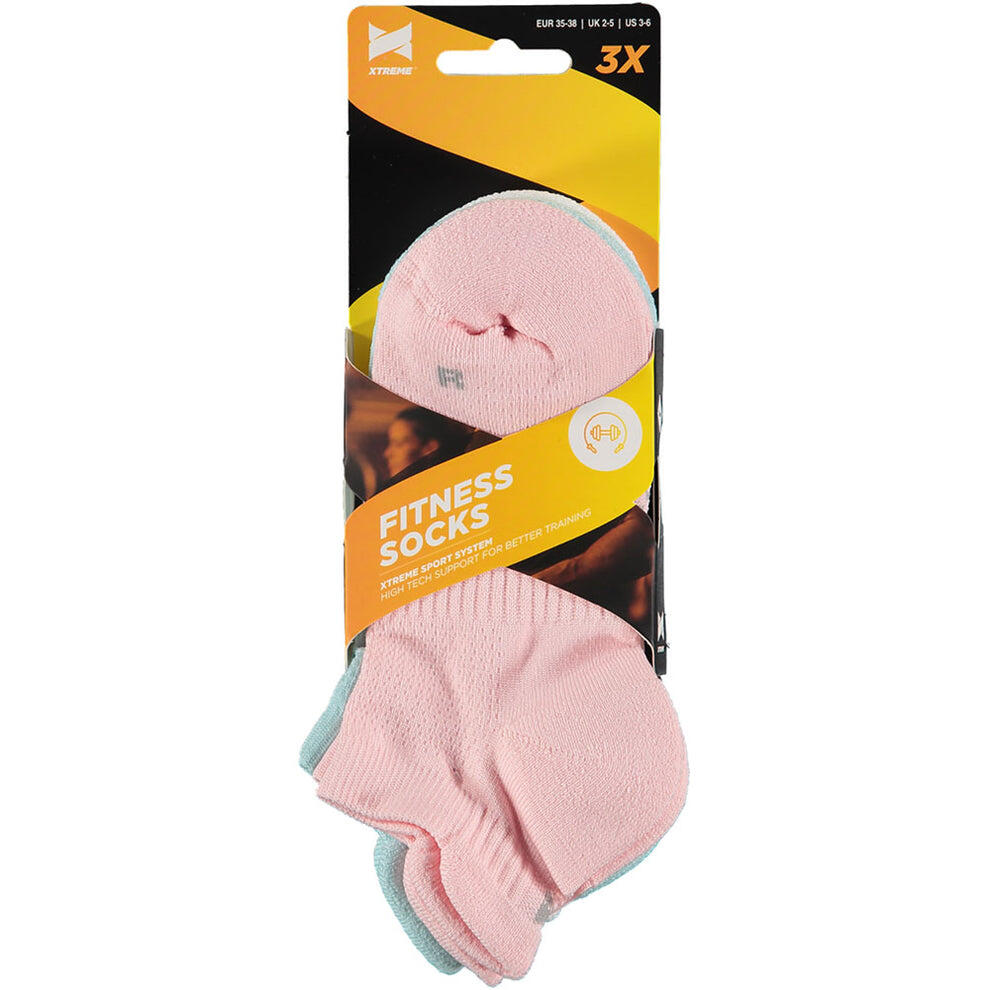 Xtreme - Chaussettes pour baskets fitness - Unisexe - Multi Pastel - 3 paires - 7/7