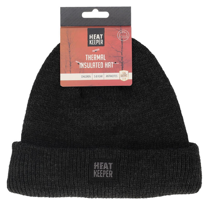 Heatkeeper - Thermo Hat Enfant - Coupe-vent/Imperméable - Anthracite - 1 pièce