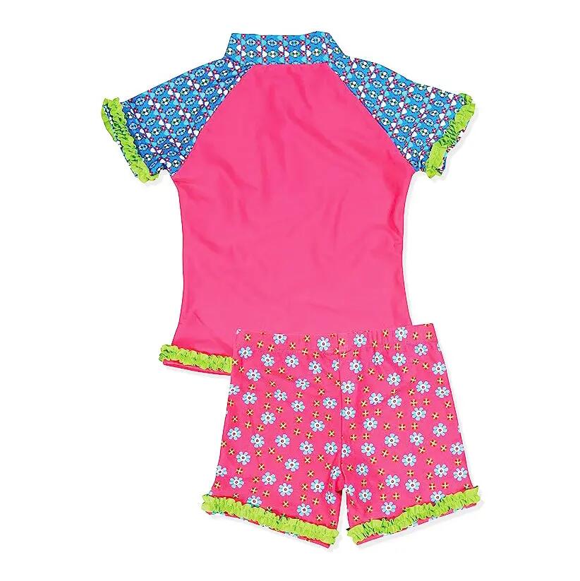 Costum de baie cu filtru UV, Playshoes, Flowers, 122-128 cm 2/2