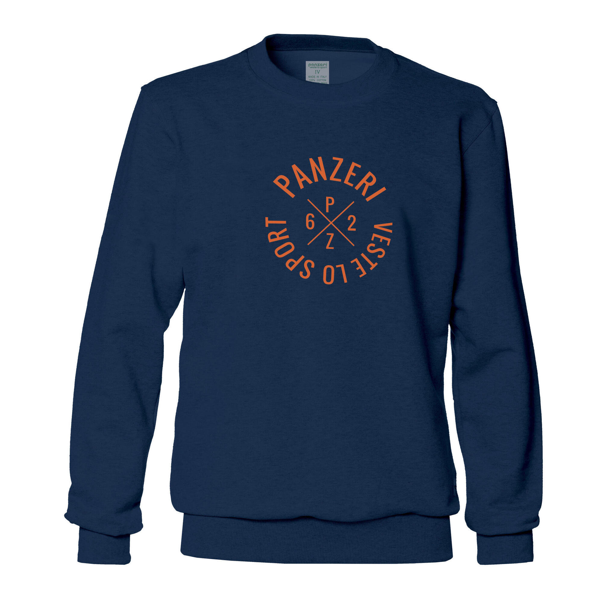 Panzeri - Sweat Panzeri Easy K Marine/orange Fluo - Sweat-shirt - Bleu|orange - 38 S - Decathlon