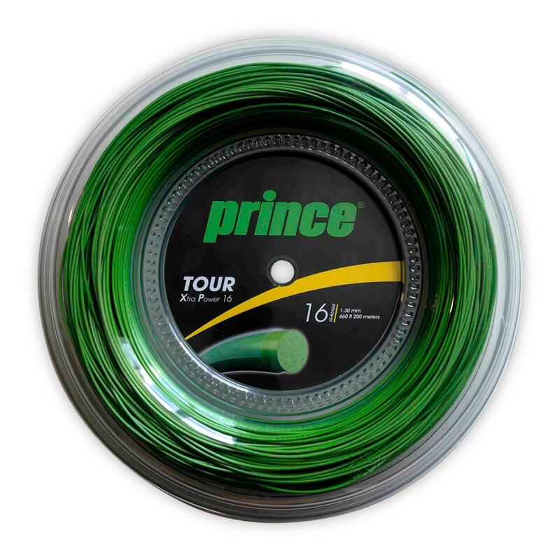 Bobina cordaje de tenis monofilamento TOUR XP 16 Prince verde 200 m