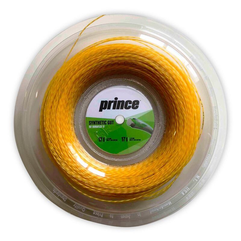 Bobina cordaje de tenis ensamblado SYNTHETIC GUT DURAFLEX 17 Prince oro 200 m