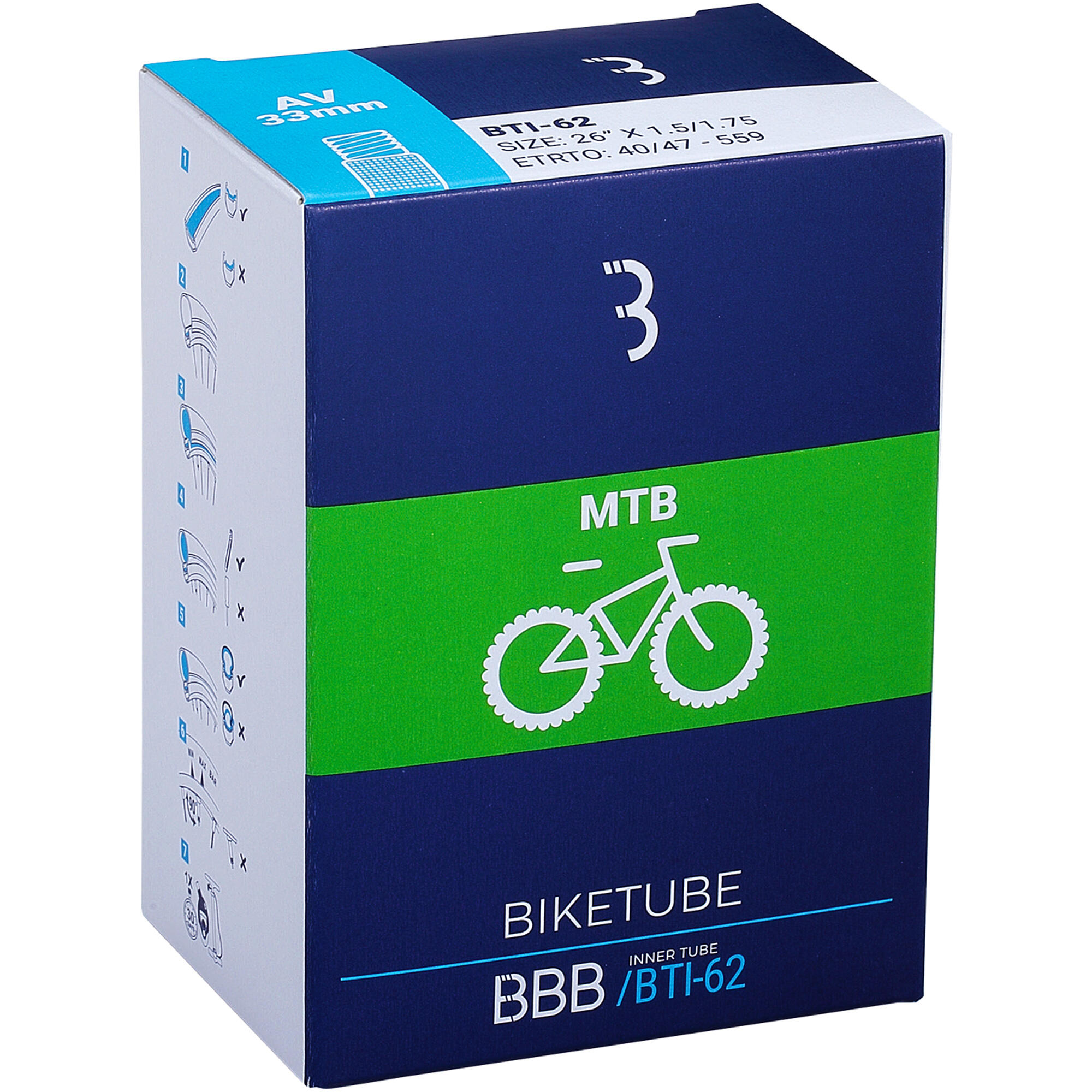 Dętka rowerowa BBB innertube 27,5" FV 33mm
