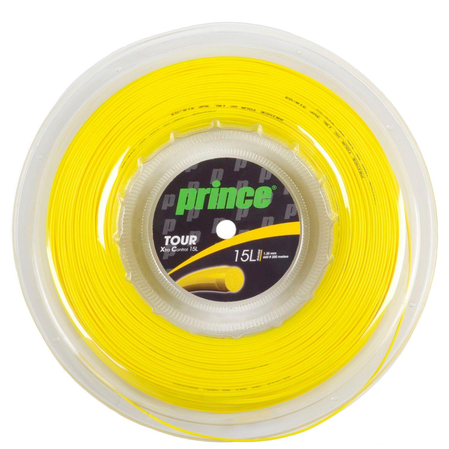 PRINCE Bobina cordaje de tenis monofilamento TOUR XC 15 Prince amarillo 200 m