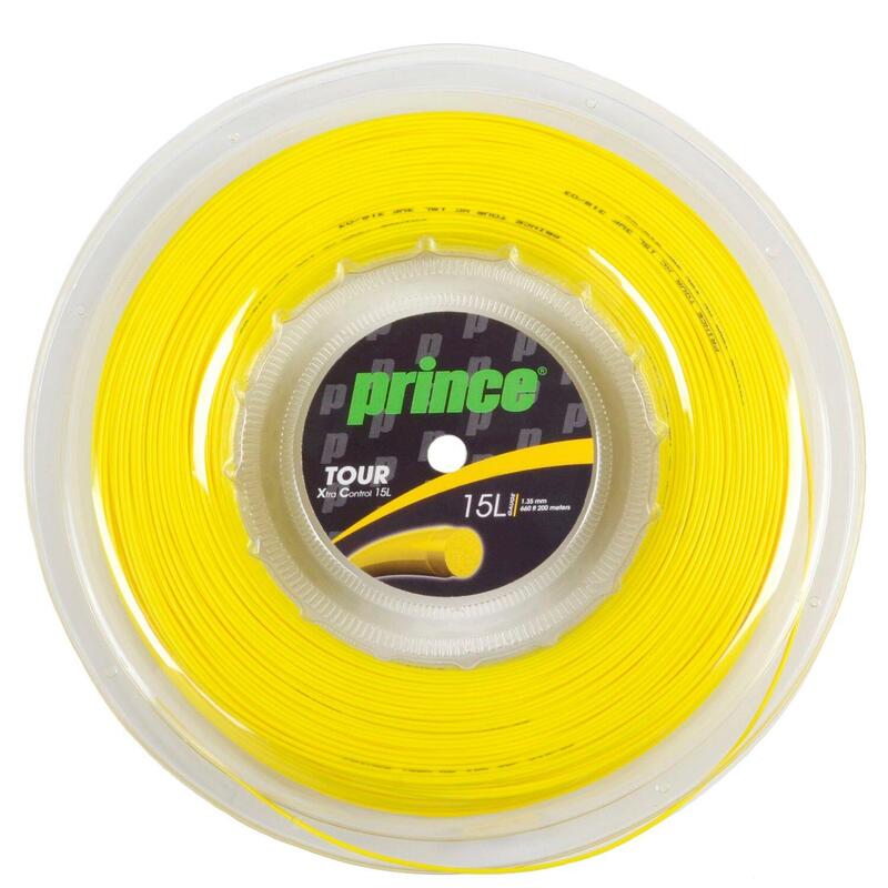 Bobina cordaje de tenis monofilamento TOUR XC 15 Prince amarillo 200 m