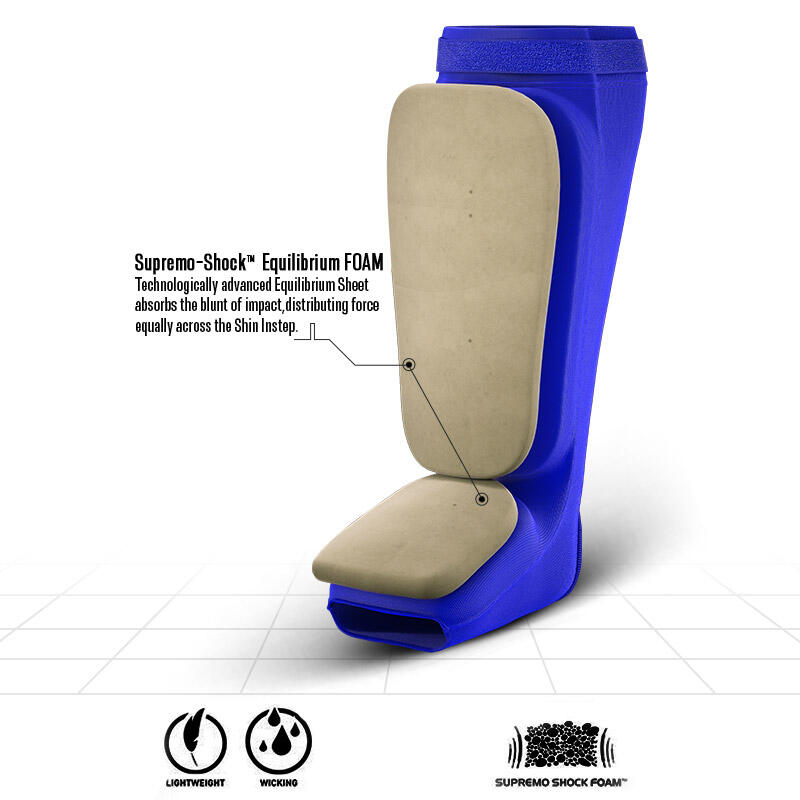 Hosiery Shin Instep Foam Blue/White-Xl 3/6