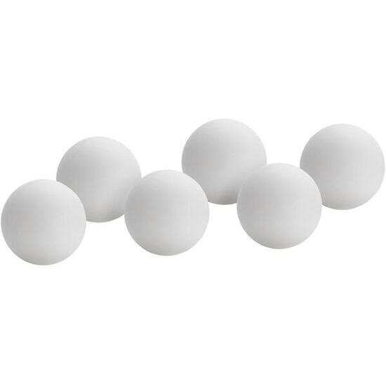 Balles de tennis de table Dagros 40 mm, lot de 6, blanches