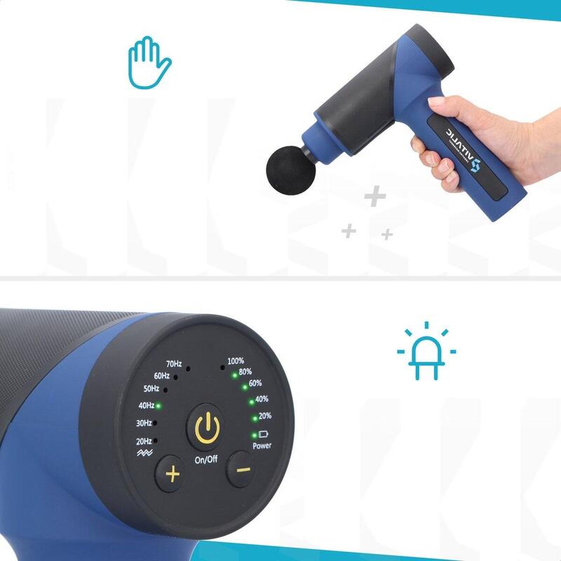 Massage gun met 7 massagekoppen en 6 snelheidstanden - Theragun pistool