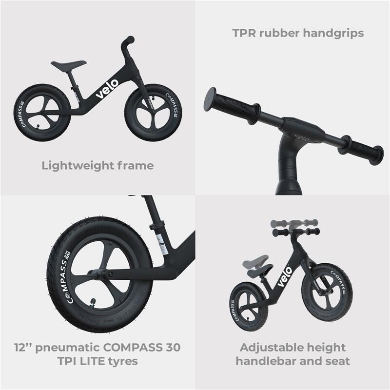 BICICLETA DE BALANCE PARA CRIANÇAS YVOLUTION YVELO PRO PRETA 3/5