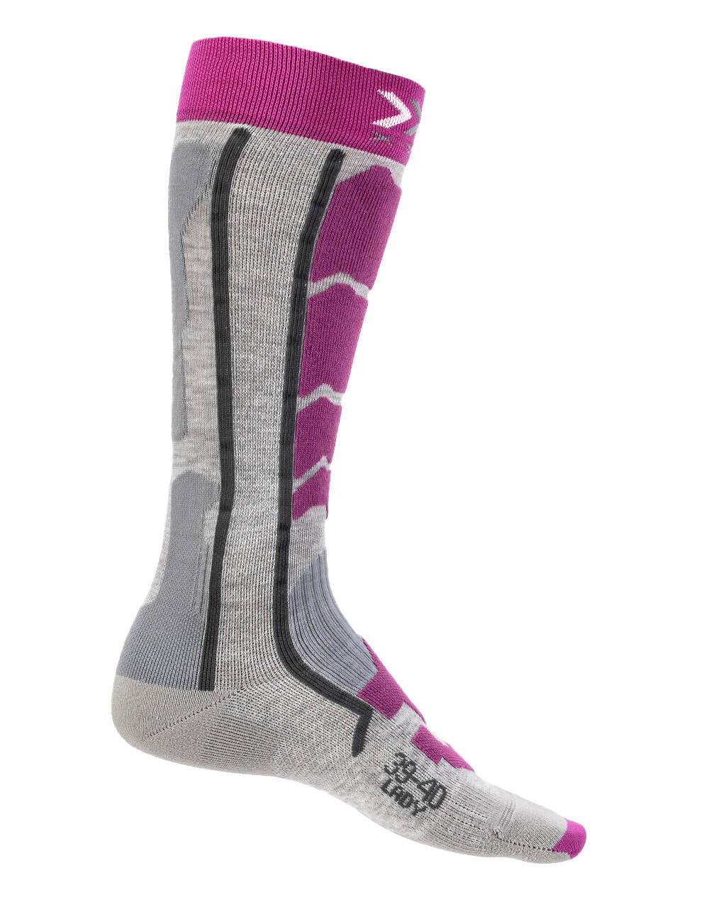 Skarpety narciarskie  damskie X-Socks Ski Control 2.0 fioletowe 3/4