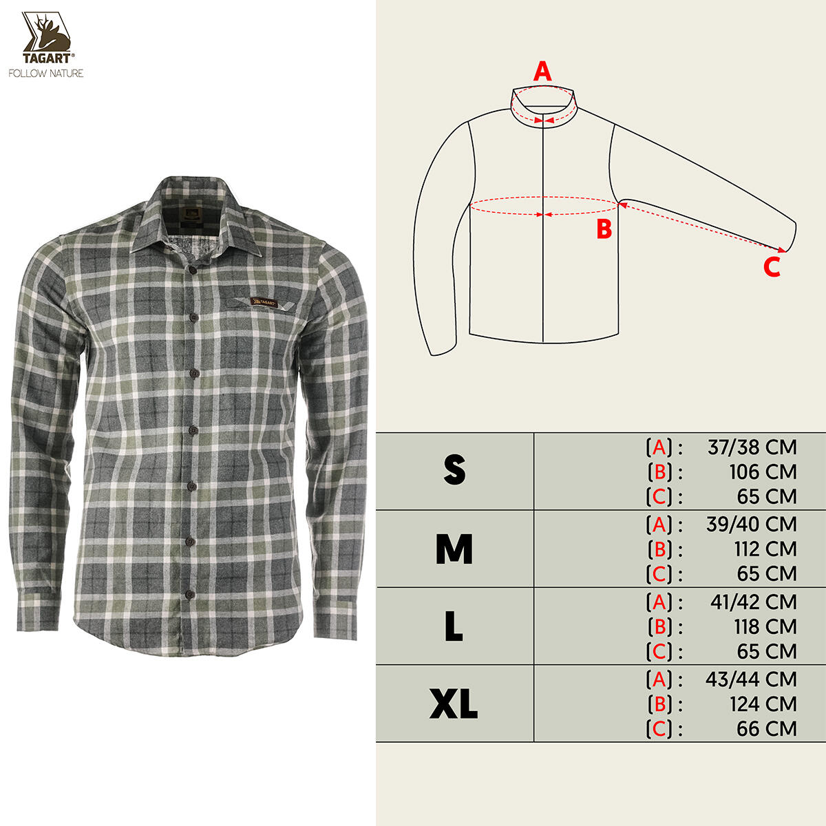 Pánská lovecká košile Tagart Slim Regular Flanel 2/4