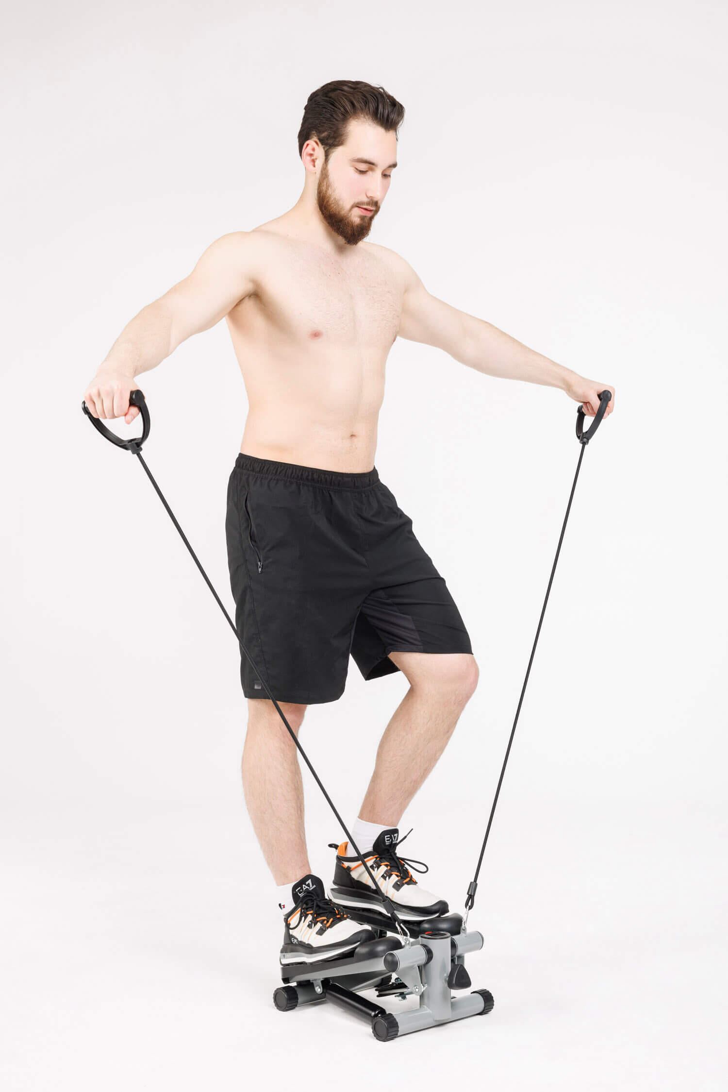 Stepper do ćwiczeń cardio z linkami i licznikiem DrFit 6/7