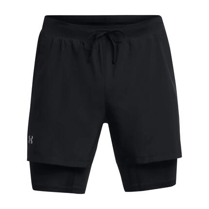 Short 2-en-1 Under Armour Launch 5in Noir Homme