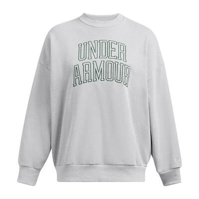 Under armour icon heavyweight terry oversized crew-sweatshirt voor dames