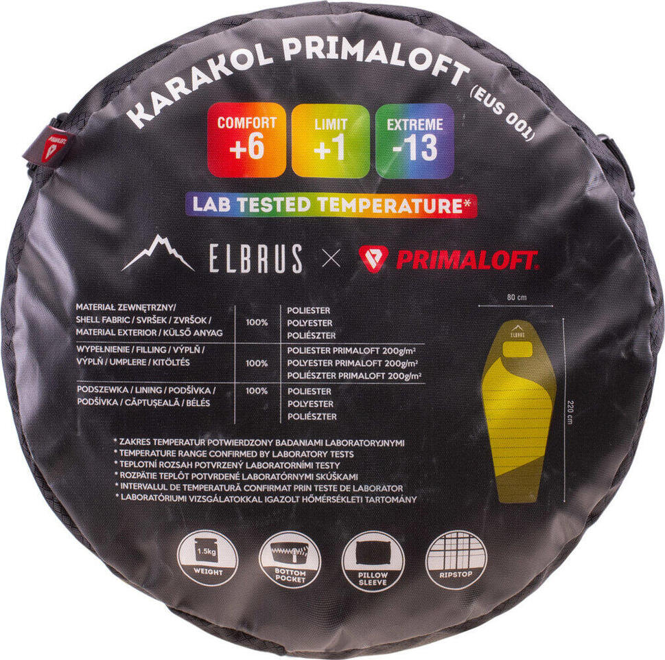 Śpiwór turystyczny unisex Elbrus Karakol Primaloft