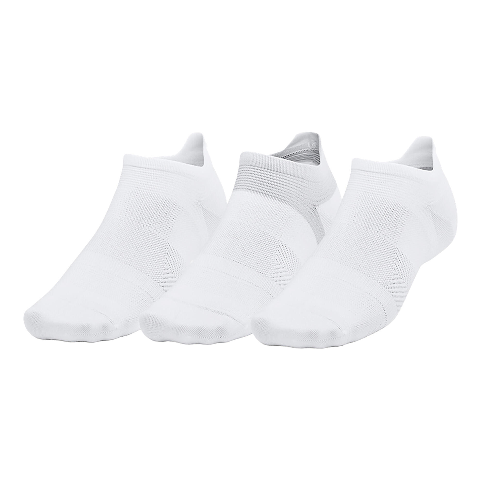 Under Armour Dry Run Lite No Show heren hardloopsokken, 3 paar 1/4