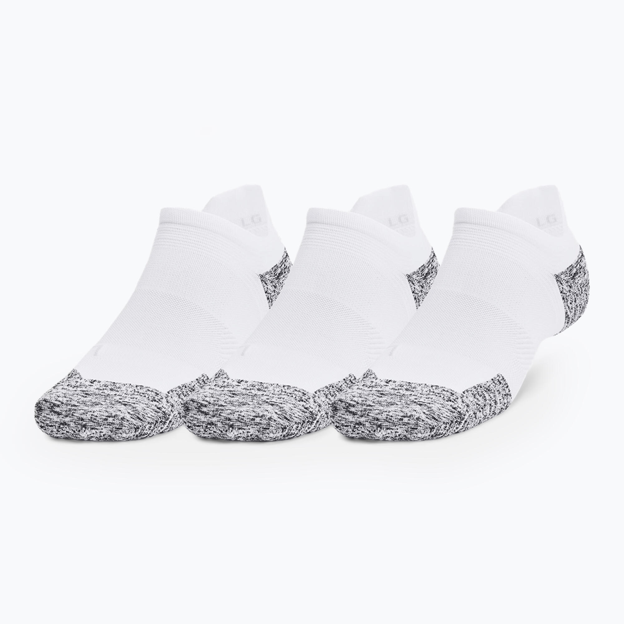 Under Armour Dry Run Cushion No Show chaussettes de course, 3 paires 4/4