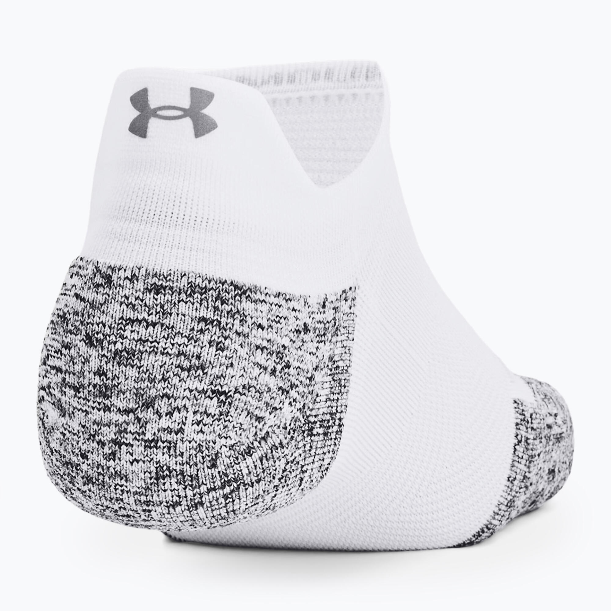 Under Armour Dry Run Cushion No Show chaussettes de course, 3 paires 3/4