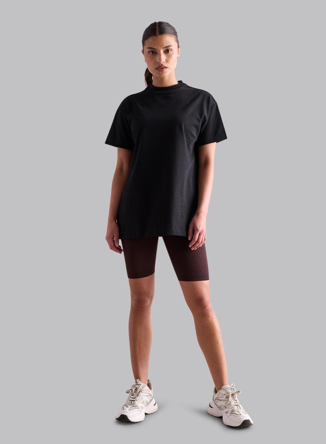 Dames T-Shirt Oversized Zwart 7/7