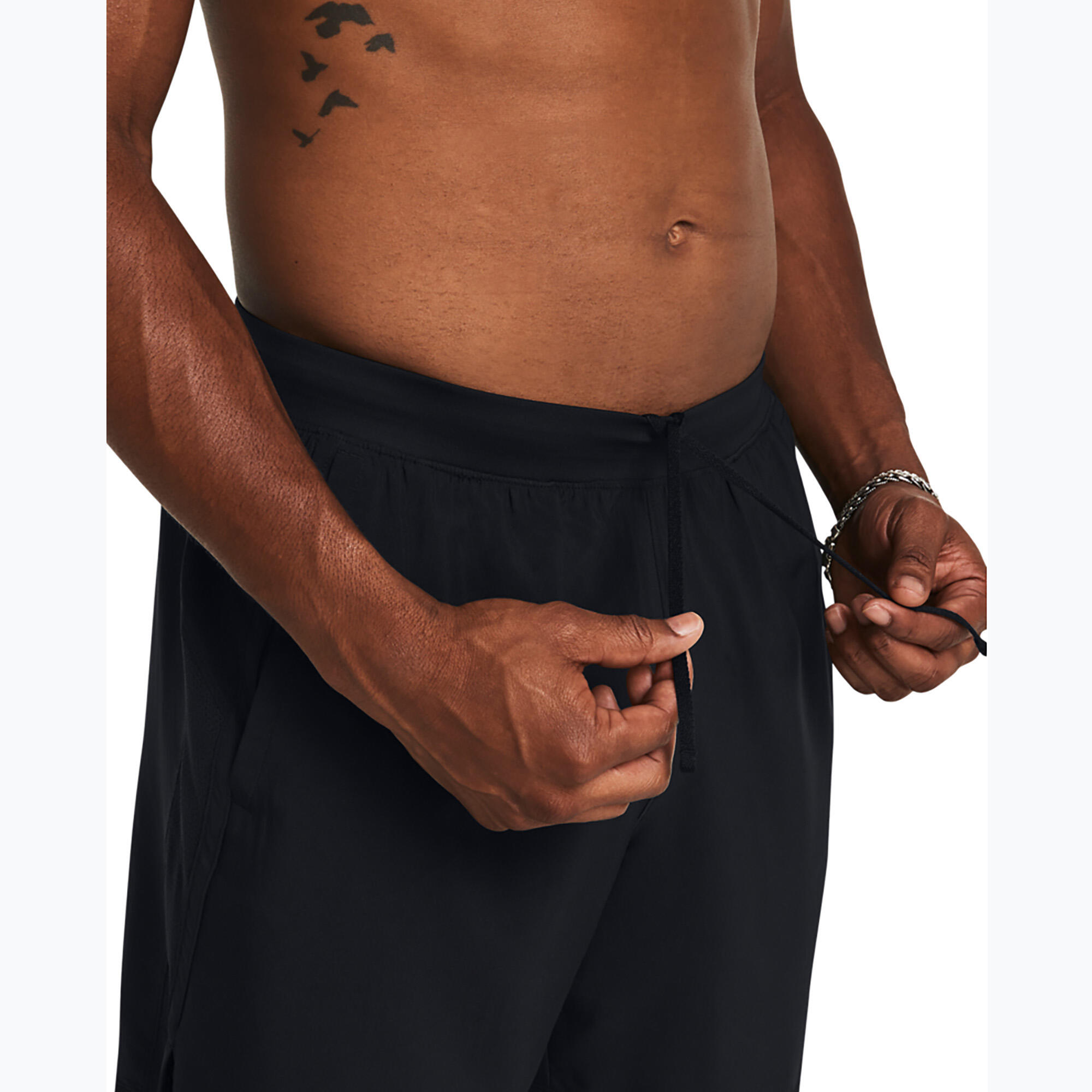 Under Armour UA Launch 7" shorts,Black/Reflective Black 2XL 4/6